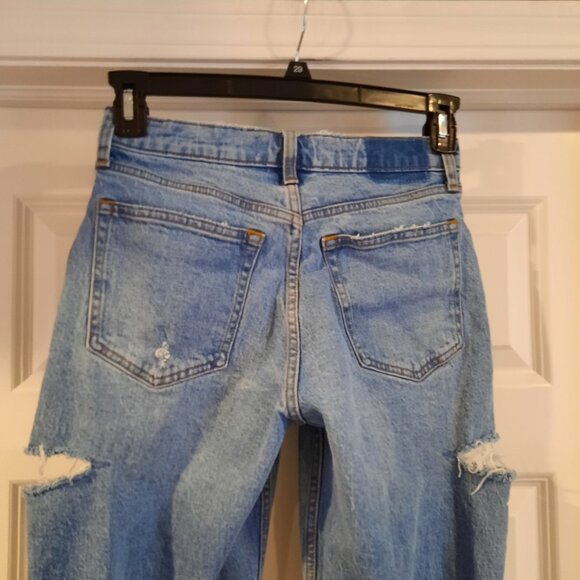 Abercrombie & Fitch Jeans Womens 26 2 Short 90s Baggy Low Rise Skater Grunge - Picture 8 of 14